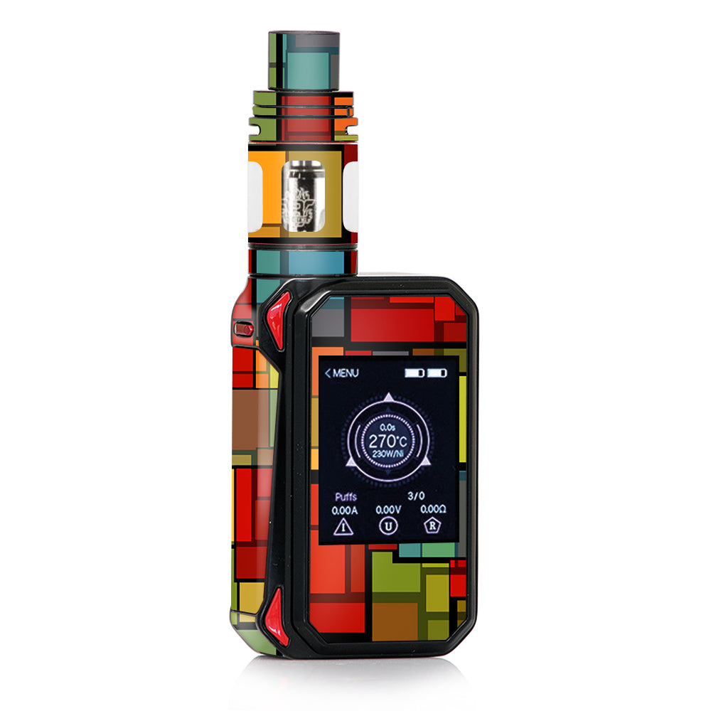  Abstract Colorful Square Pattern Smok G-priv 2 Skin