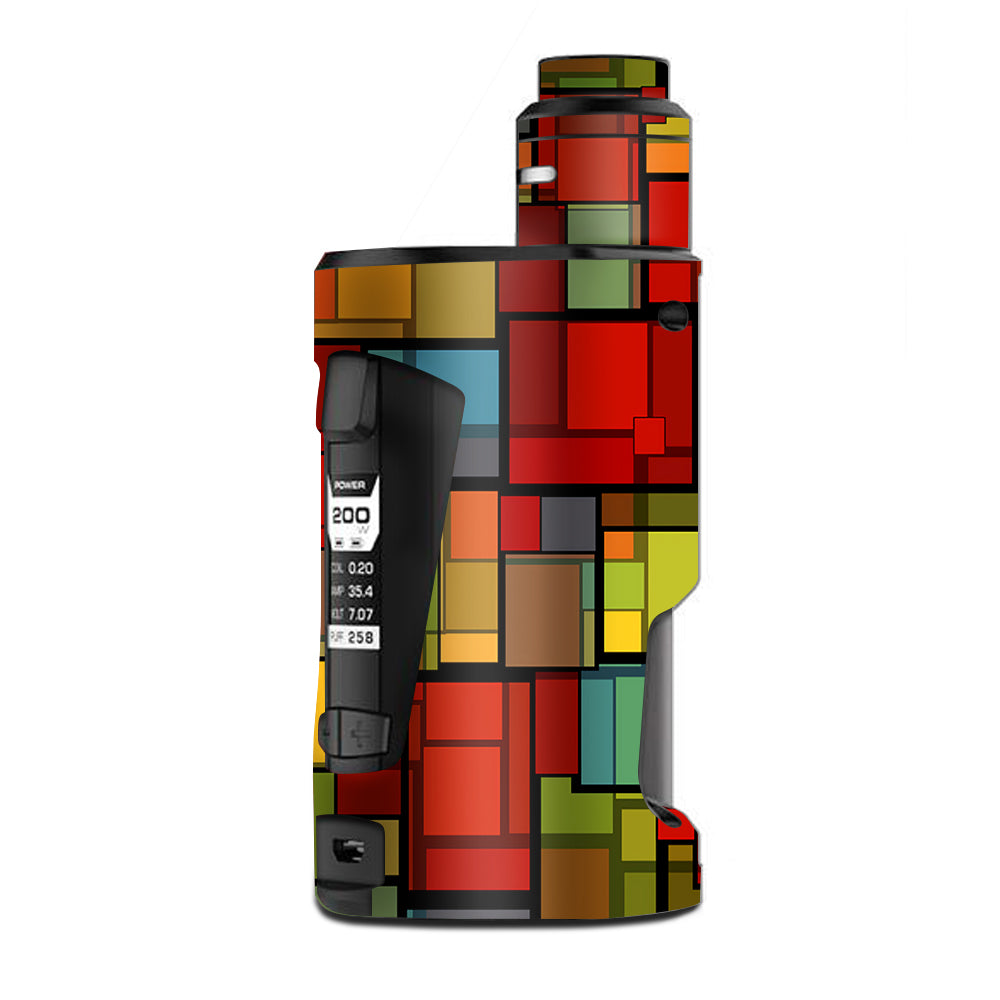  Abstract Colorful Square Pattern G Box Squonk Geek Vape Skin