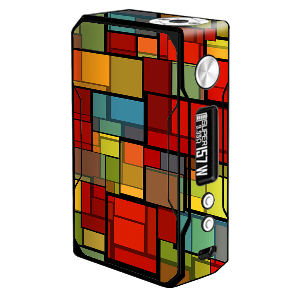  Abstract Colorful Square Pattern Voopoo Drag 157w Skin