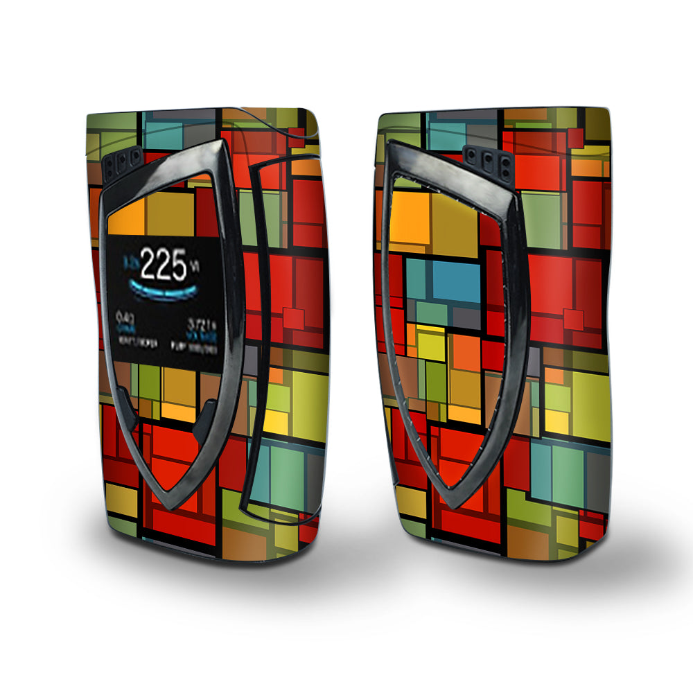 Skin Decal Vinyl Wrap for Smok Devilkin Kit 225w (includes TFV12 Prince Tank Skins) Vape Skins Stickers Cover / Abstract Colorful Square Pattern