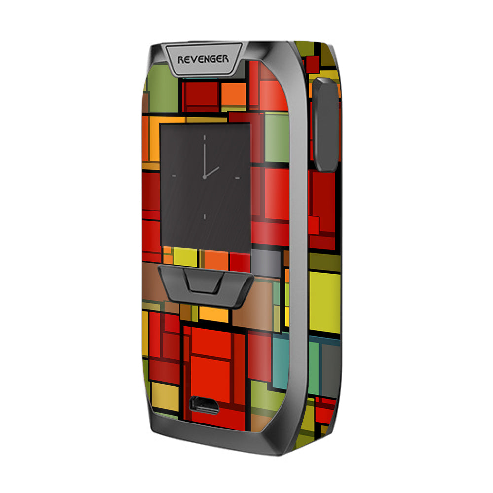  Abstract Colorful Square Pattern Vaporesso Revenger Skin