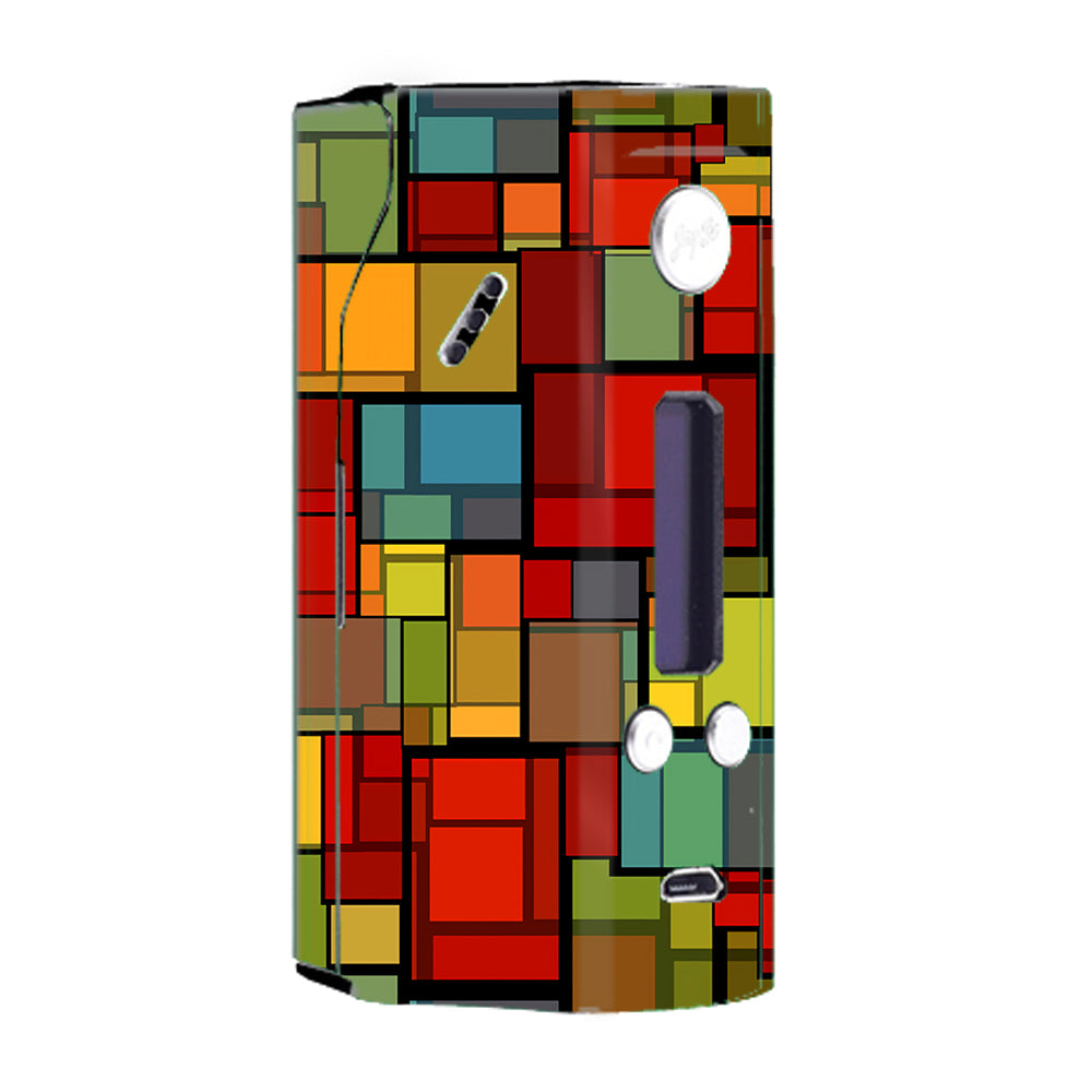  Abstract Colorful Square Pattern Wismec Reuleaux RX200  Skin