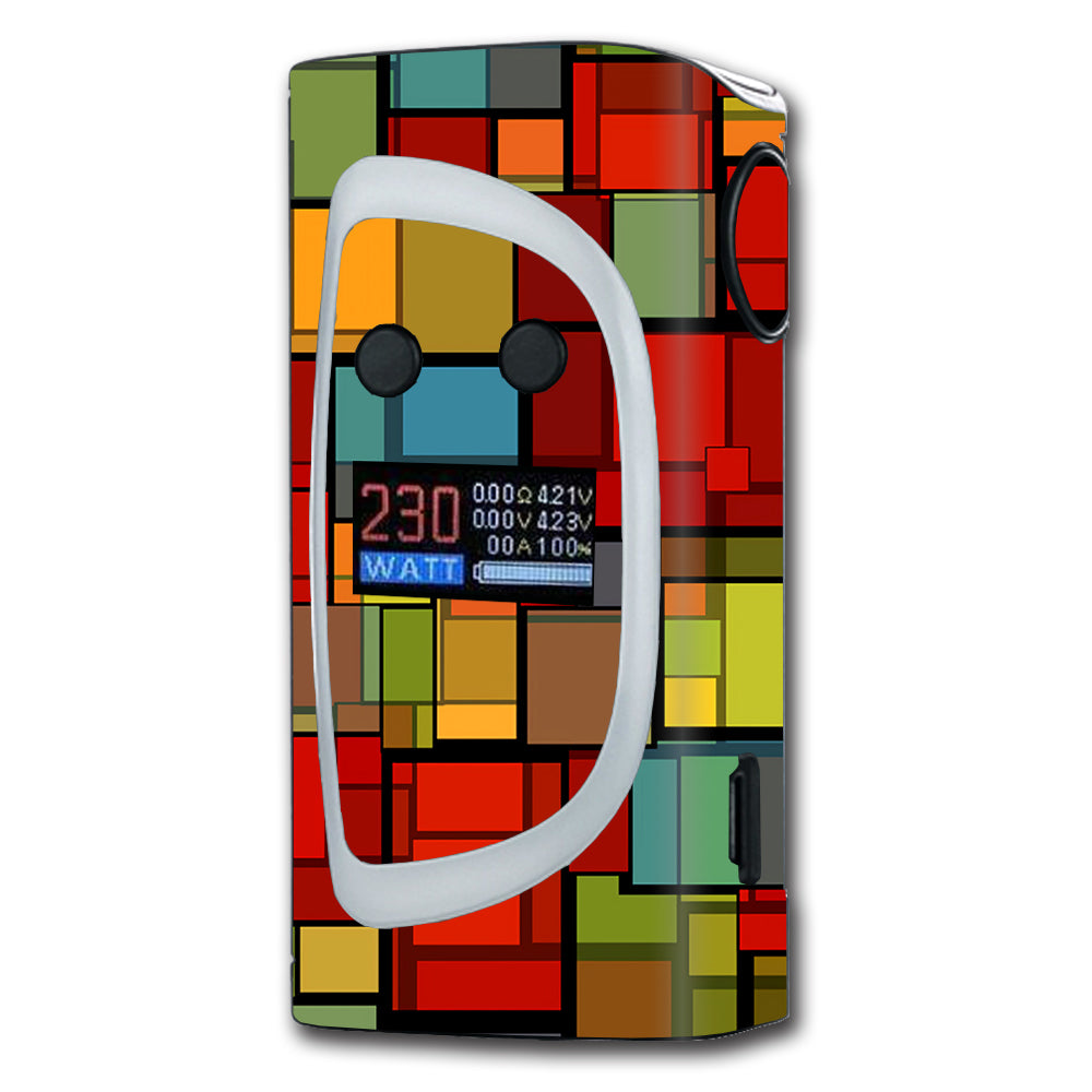  Abstract Colorful Square Pattern Sigelei Kaos Spectrum Skin