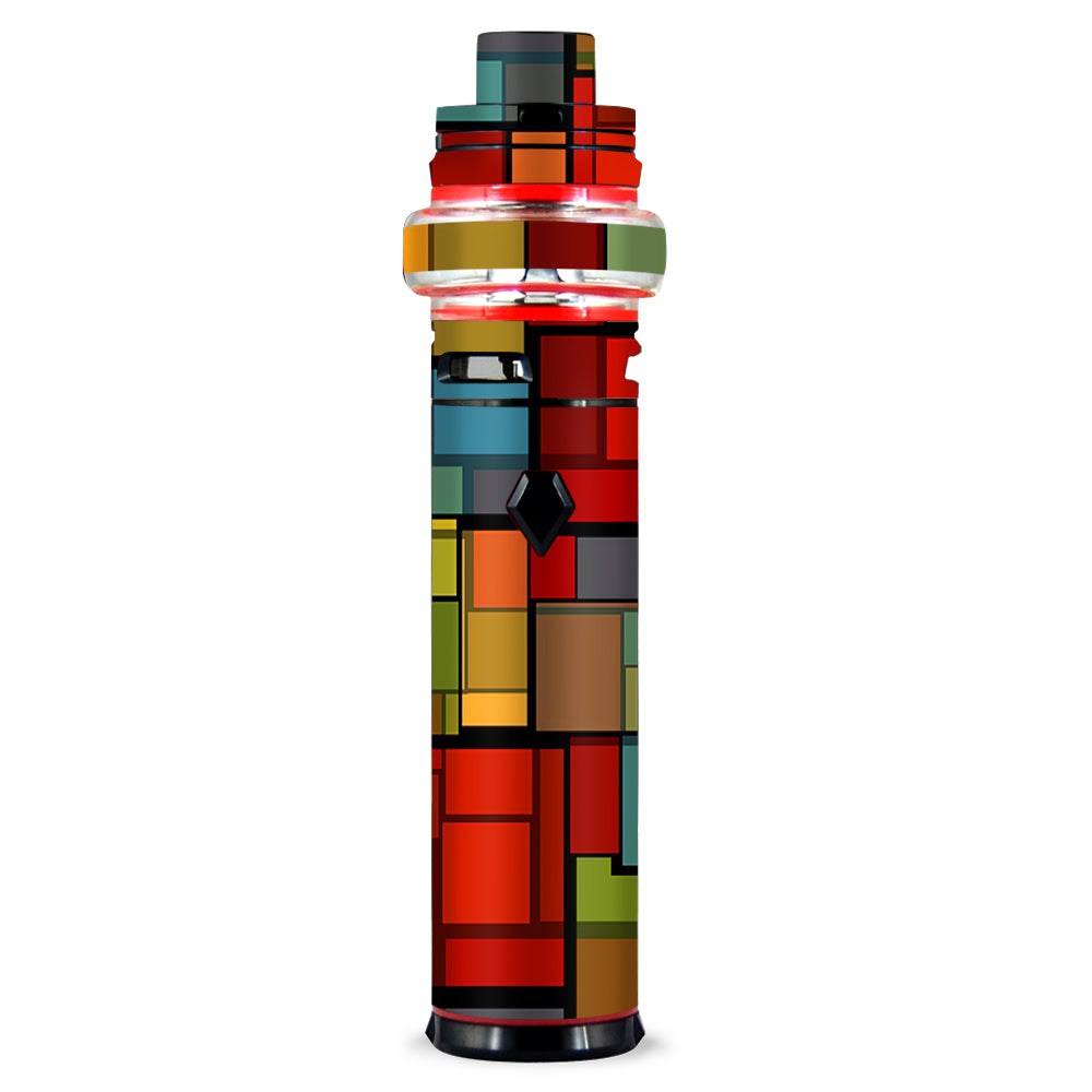  Abstract Colorful Square Pattern Smok stick V9 Max Skin