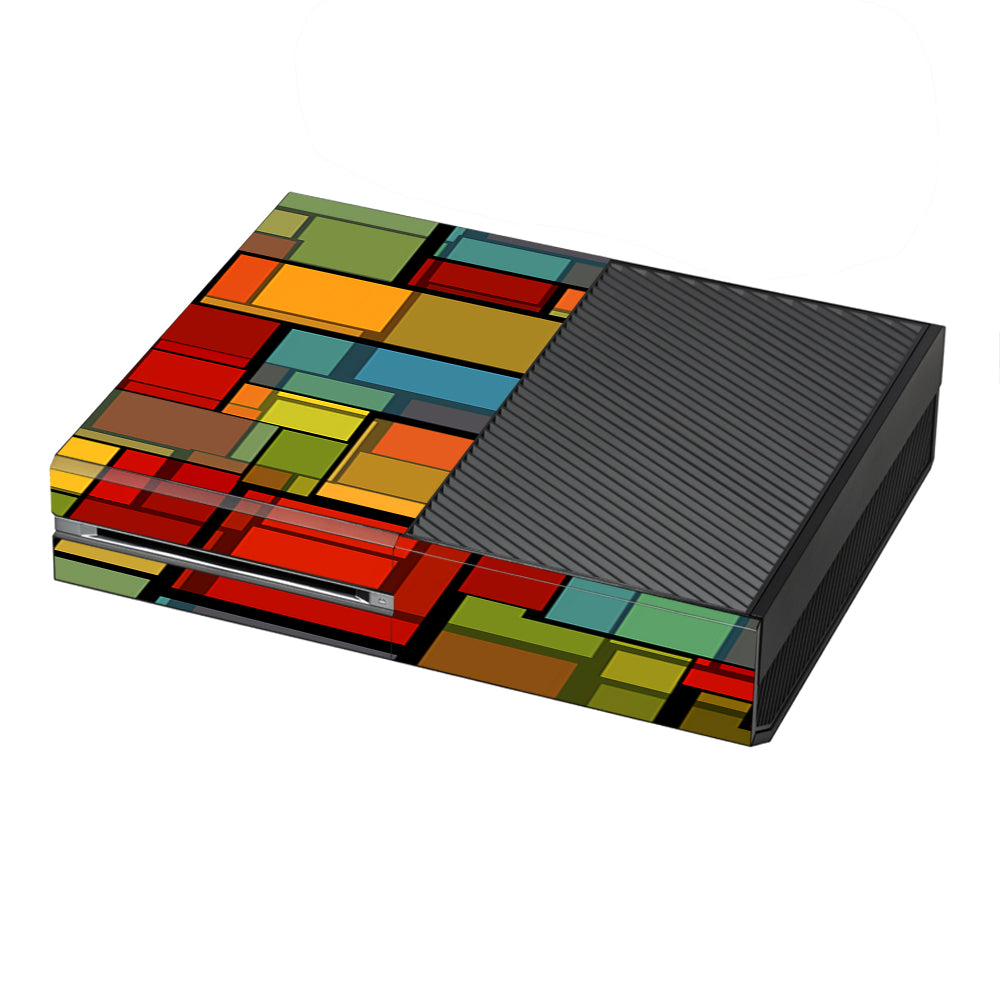  Abstract Colorful Square Pattern Microsoft Xbox One Skin