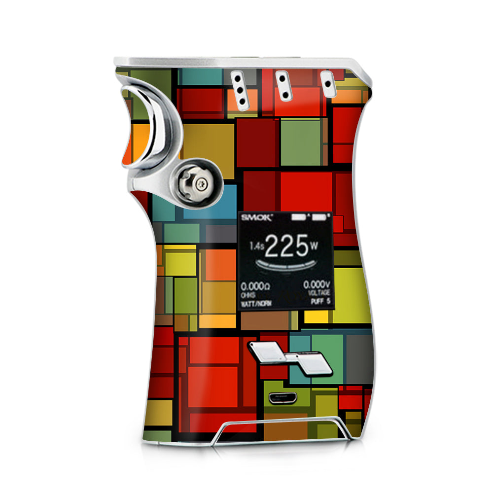  Abstract Colorful Square Pattern Smok Mag kit Skin