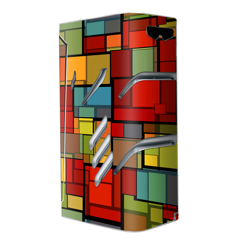  Abstract Colorful Square Pattern Smok T-Priv Skin