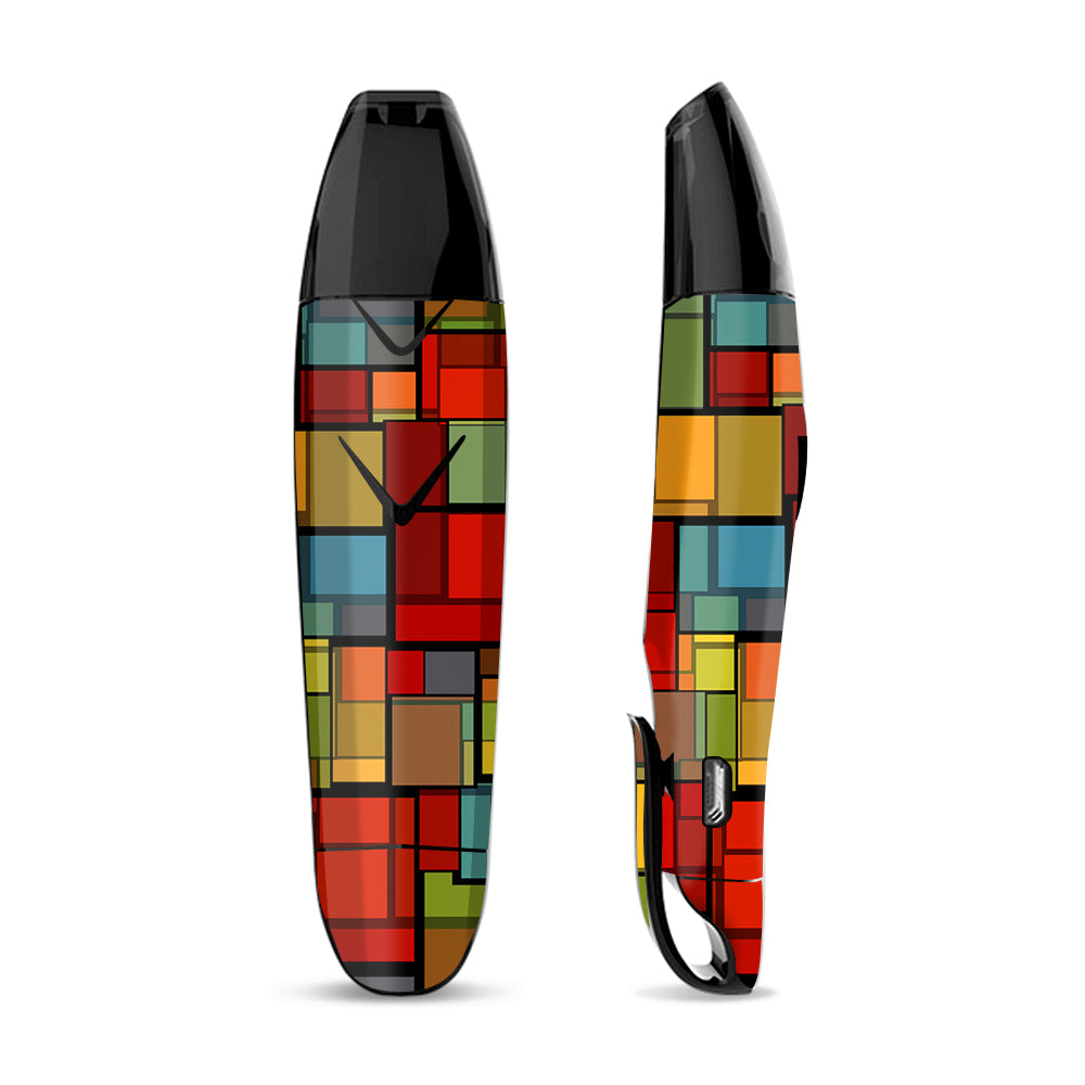 Skin Decal for Suorin Vagon  Vape / Abstract Colorful Square Pattern
