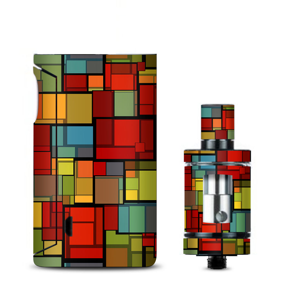  Abstract Colorful Square Pattern Vaporesso Drizzle Fit Skin