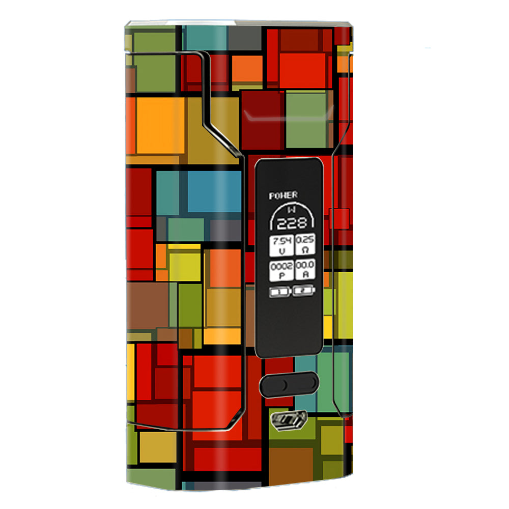  Abstract Colorful Square Pattern Wismec Predator 228 Skin