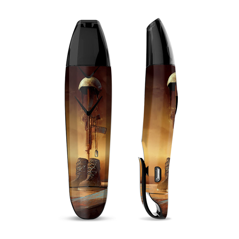 Skin Decal for Suorin Vagon  Vape / Fallen Soldier Remember Boots Rifle