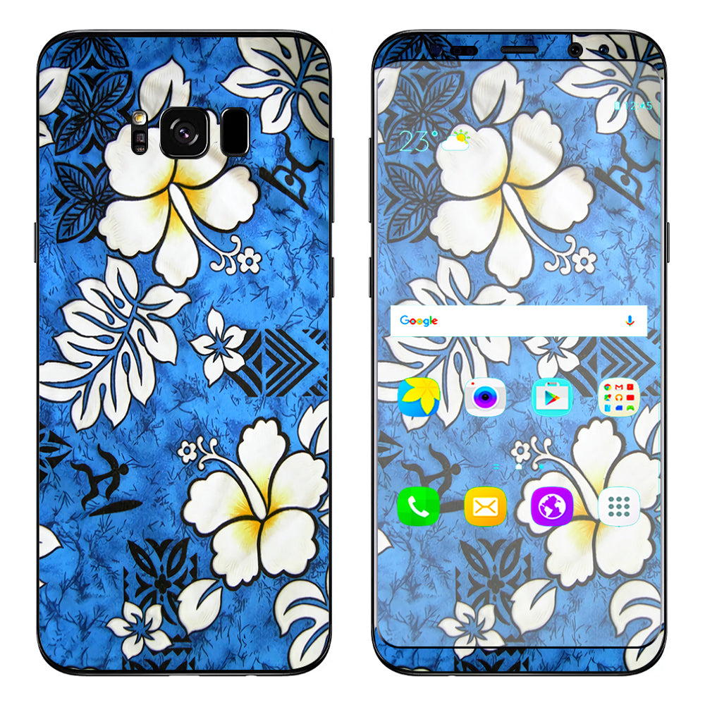  Tropical Hibiscus Floral Pattern Samsung Galaxy S8 Plus Skin
