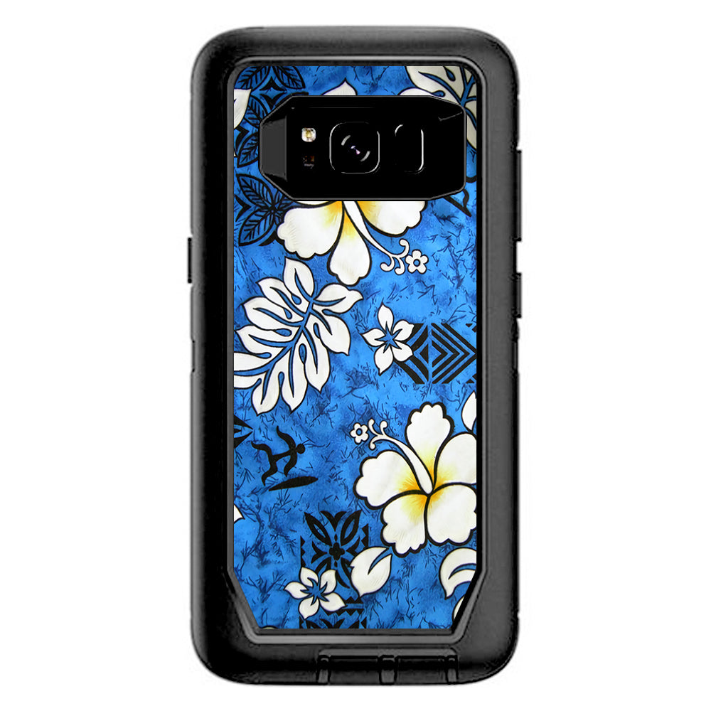  Tropical Hibiscus Floral Pattern Otterbox Defender Samsung Galaxy S8 Skin
