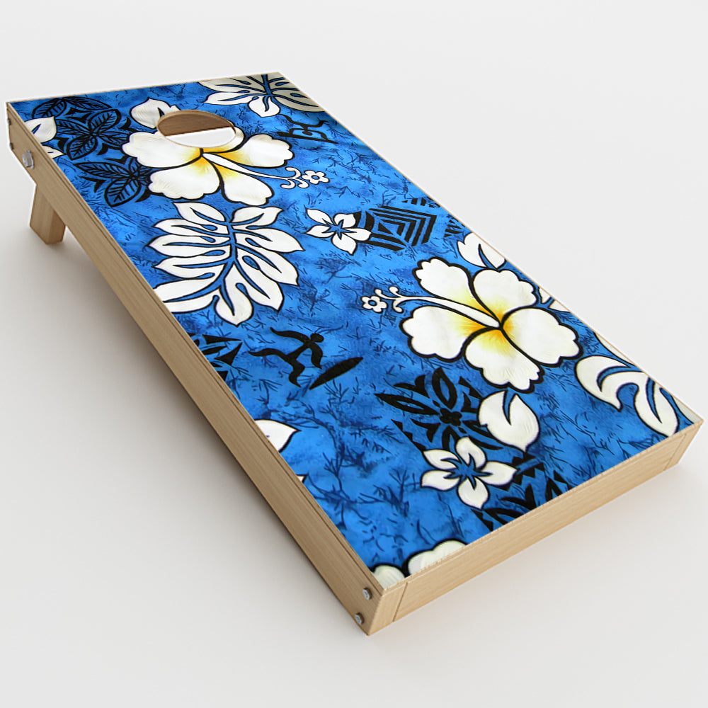  Tropical Hibiscus Floral Pattern Cornhole Game Boards  Skin
