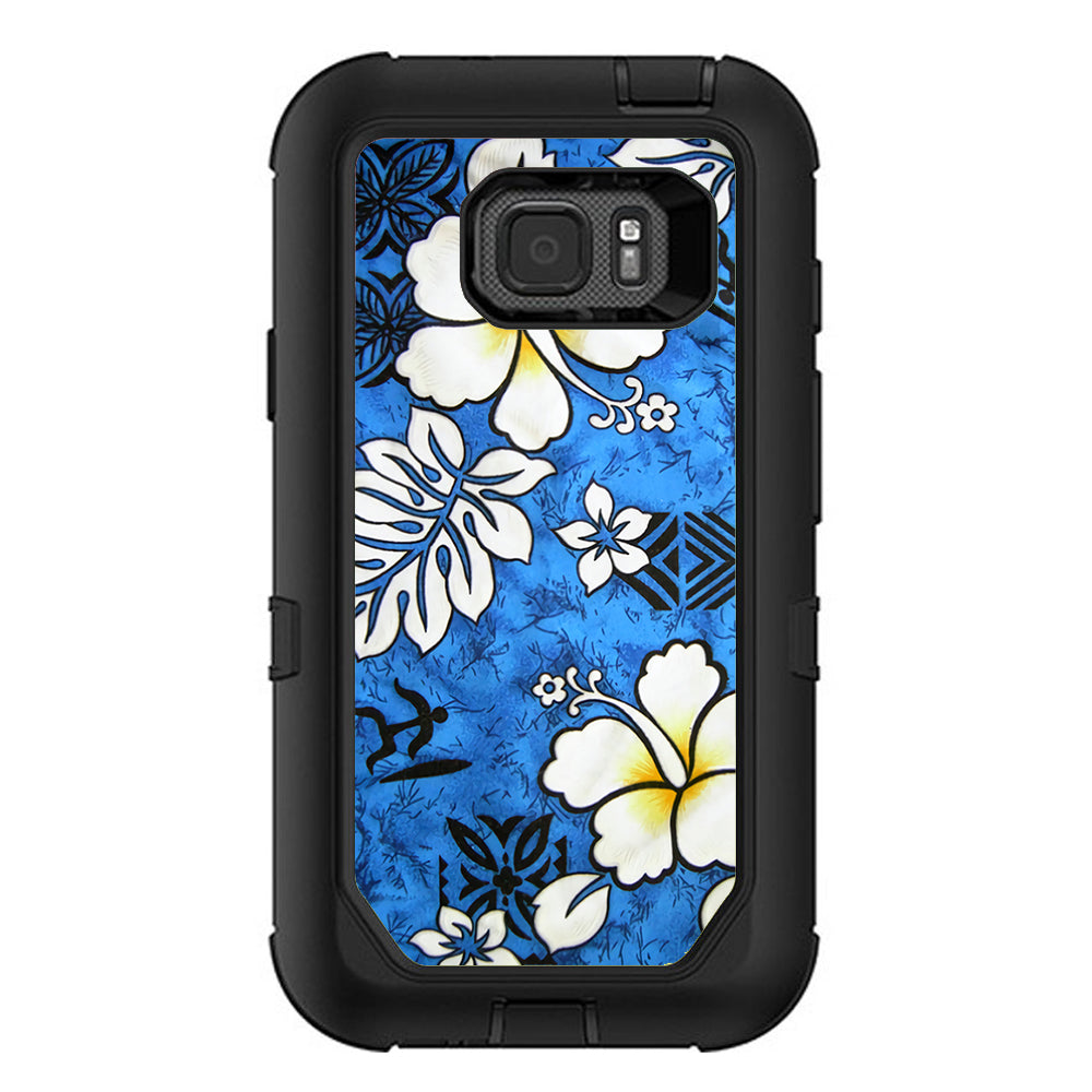  Tropical Hibiscus Floral Pattern Otterbox Defender Samsung Galaxy S7 Active Skin