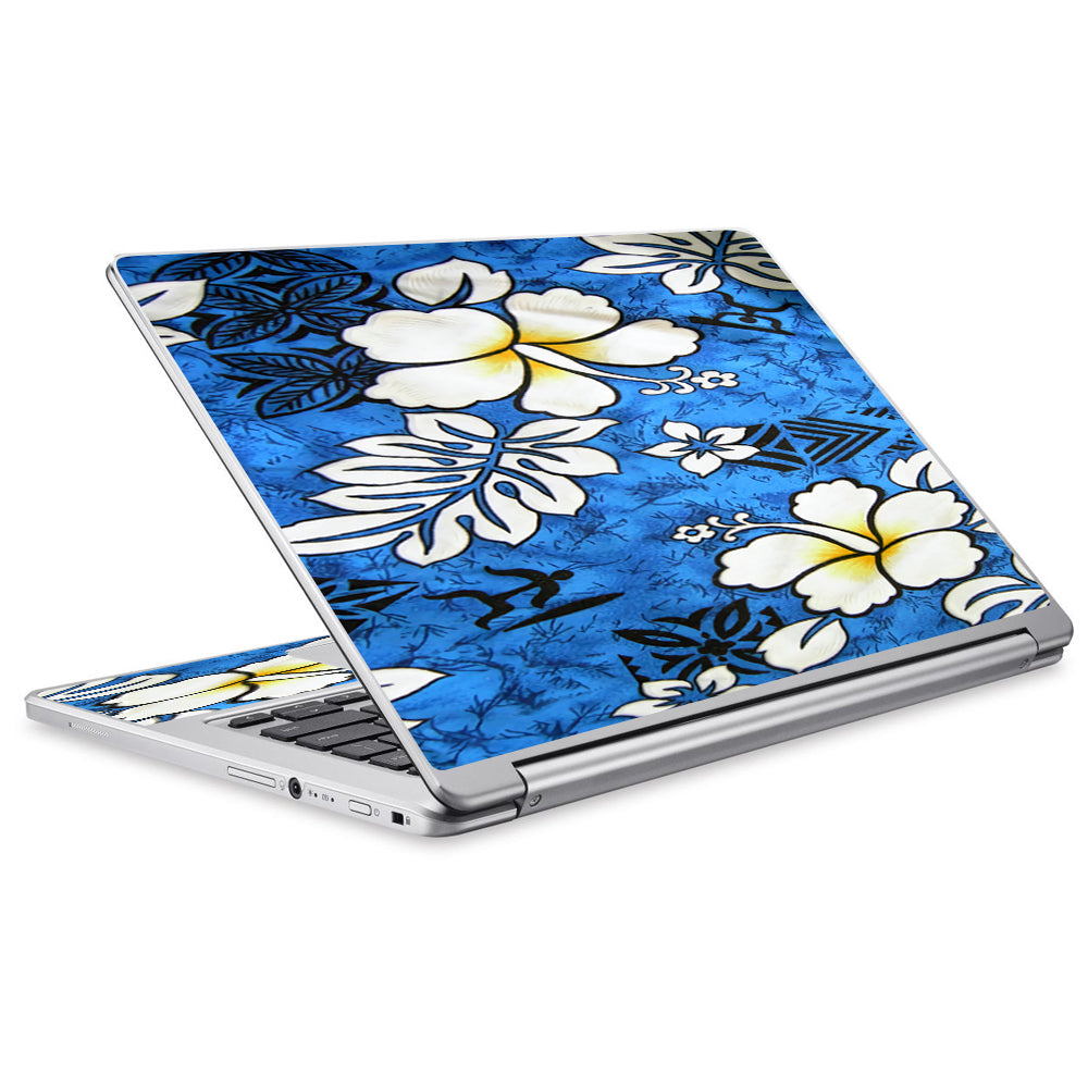  Tropical Hibiscus Floral Pattern Acer Chromebook R13 Skin