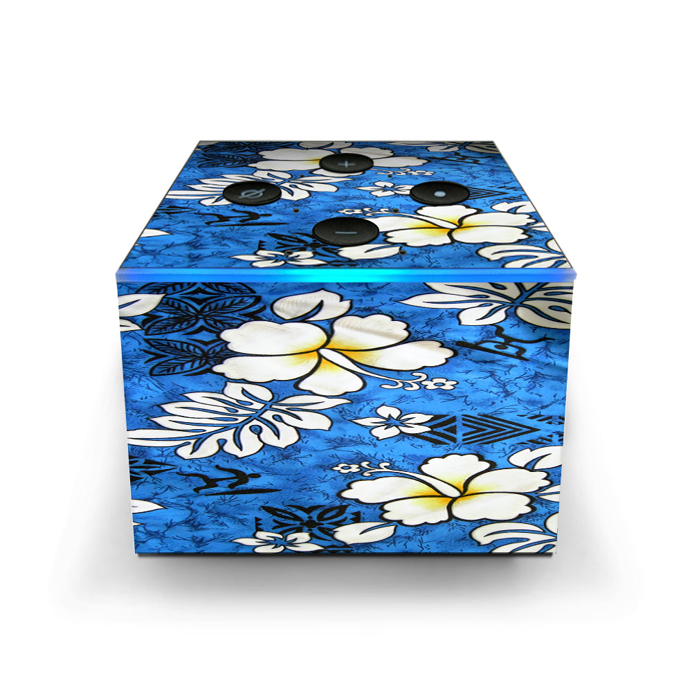  Tropical Hibiscus Floral Pattern Amazon Fire TV Cube Skin