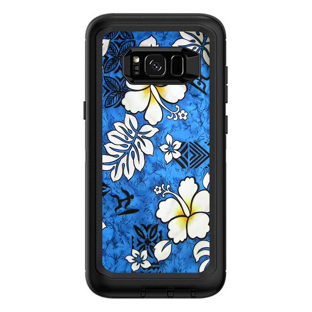  Tropical Hibiscus Floral Pattern Otterbox Defender Samsung Galaxy S8 Plus Skin