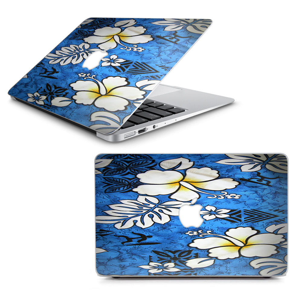  Tropical Hibiscus Floral Pattern Macbook Air 13" A1369 A1466 Skin