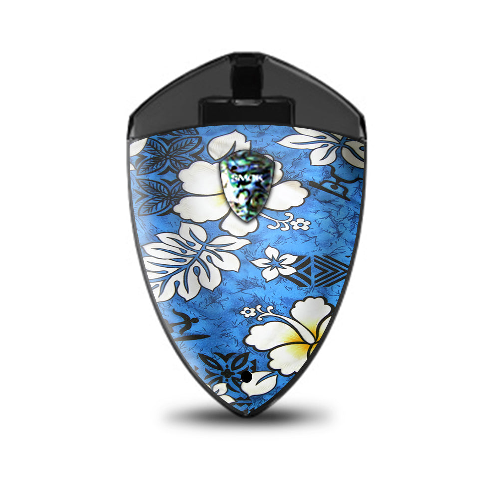  Tropical Hibiscus Floral Pattern Smok Rolo Badge Skin
