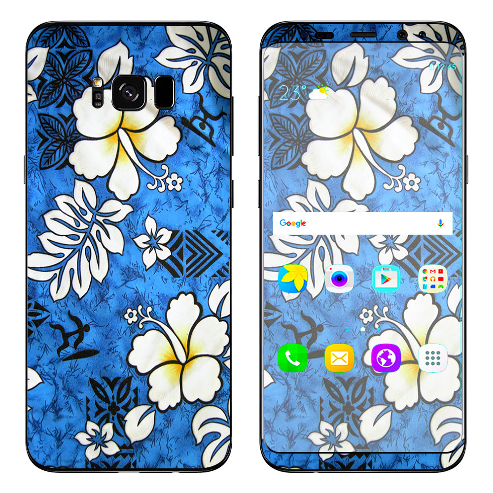 Tropical Hibiscus Floral Pattern Samsung Galaxy S8 Skin