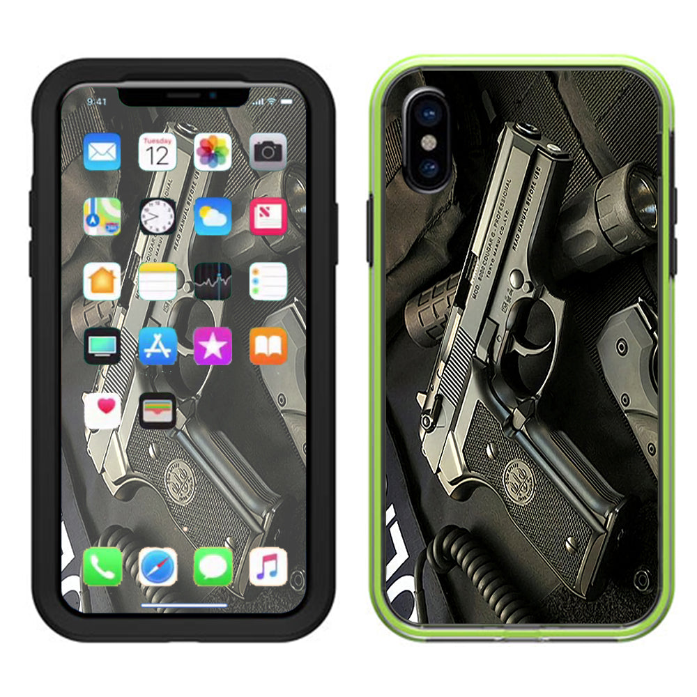  Edc Pistol Flashlight Knife Lifeproof Slam Case iPhone X Skin