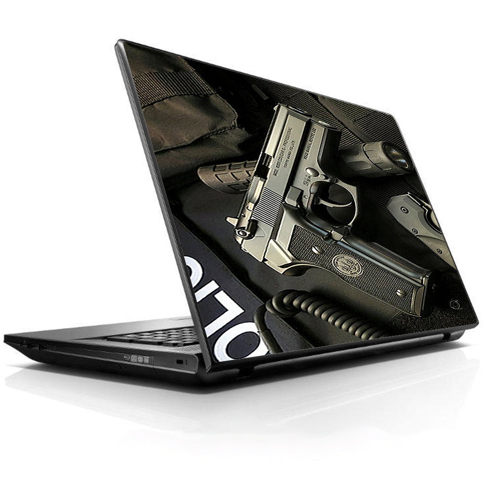  Edc Pistol Flashlight Knife Universal 13 to 16 inch wide laptop Skin