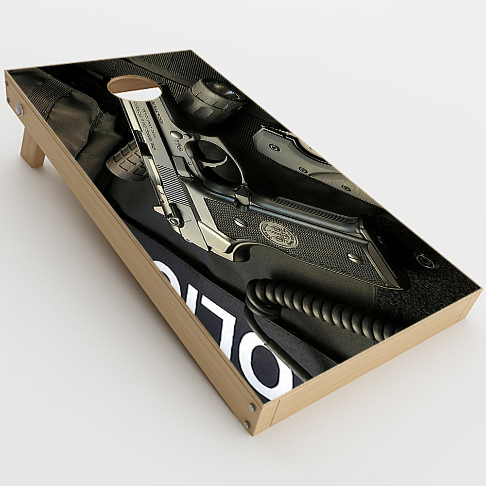  Edc Pistol Flashlight Knife Cornhole Game Boards  Skin