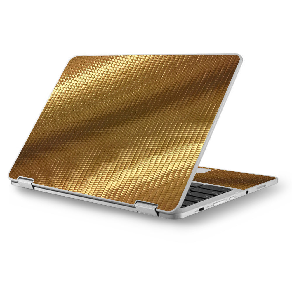  Gold Pattern Shiney Asus Chromebook Flip 12.5" Skin