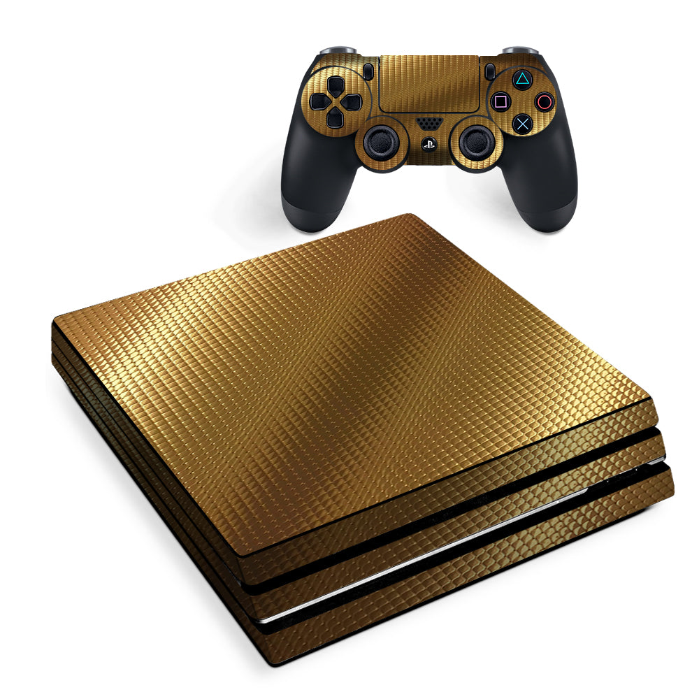 Gold Pattern Shiney Sony PS4 Pro Skin