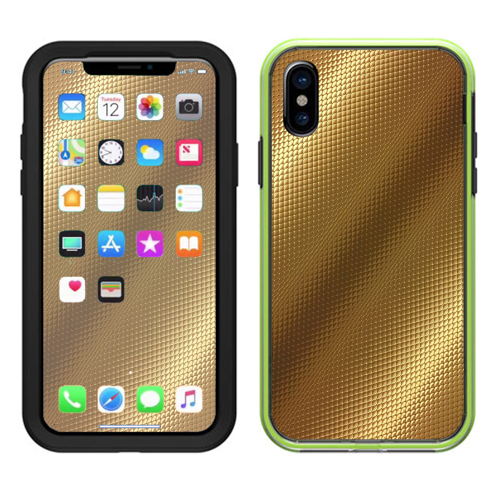  Gold Pattern Shiney Lifeproof Slam Case iPhone X Skin