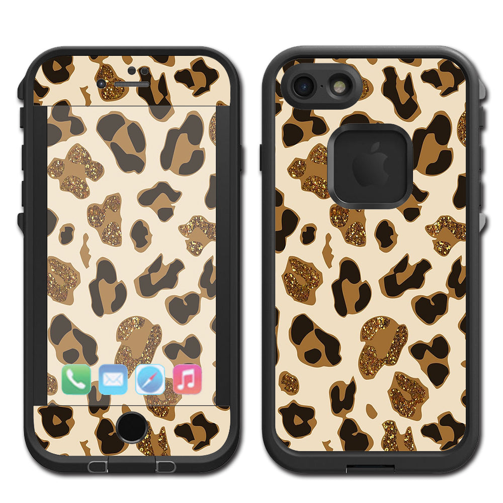  Brown Leopard Skin Pattern Lifeproof Fre iPhone 7 or iPhone 8 Skin