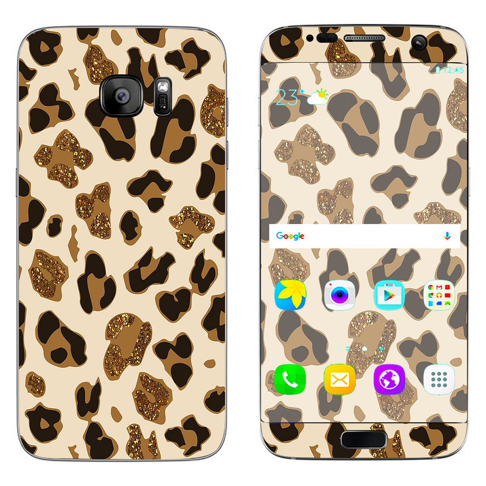  Brown Leopard Skin Pattern Samsung Galaxy S7 Edge Skin