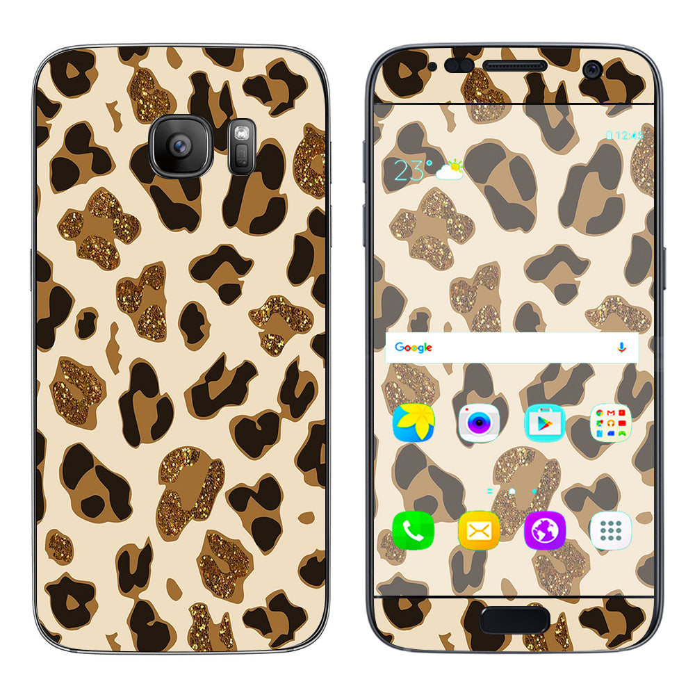  Brown Leopard Skin Pattern Samsung Galaxy S7 Skin