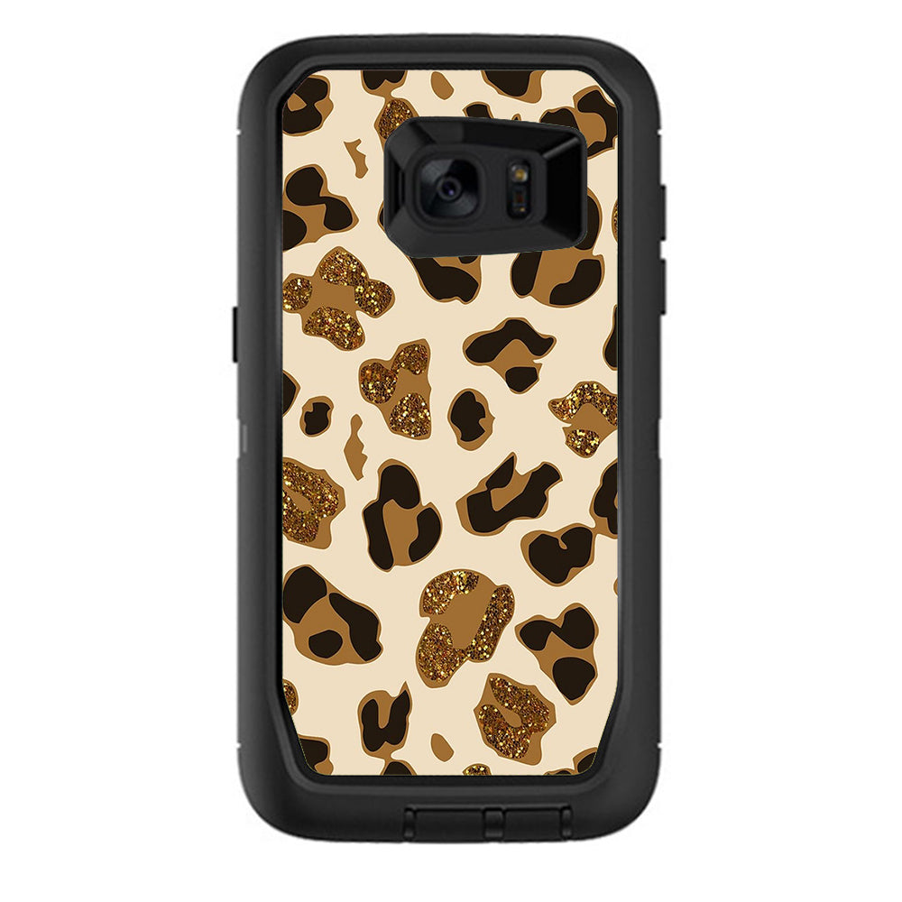  Brown Leopard Skin Pattern Otterbox Defender Samsung Galaxy S7 Edge Skin