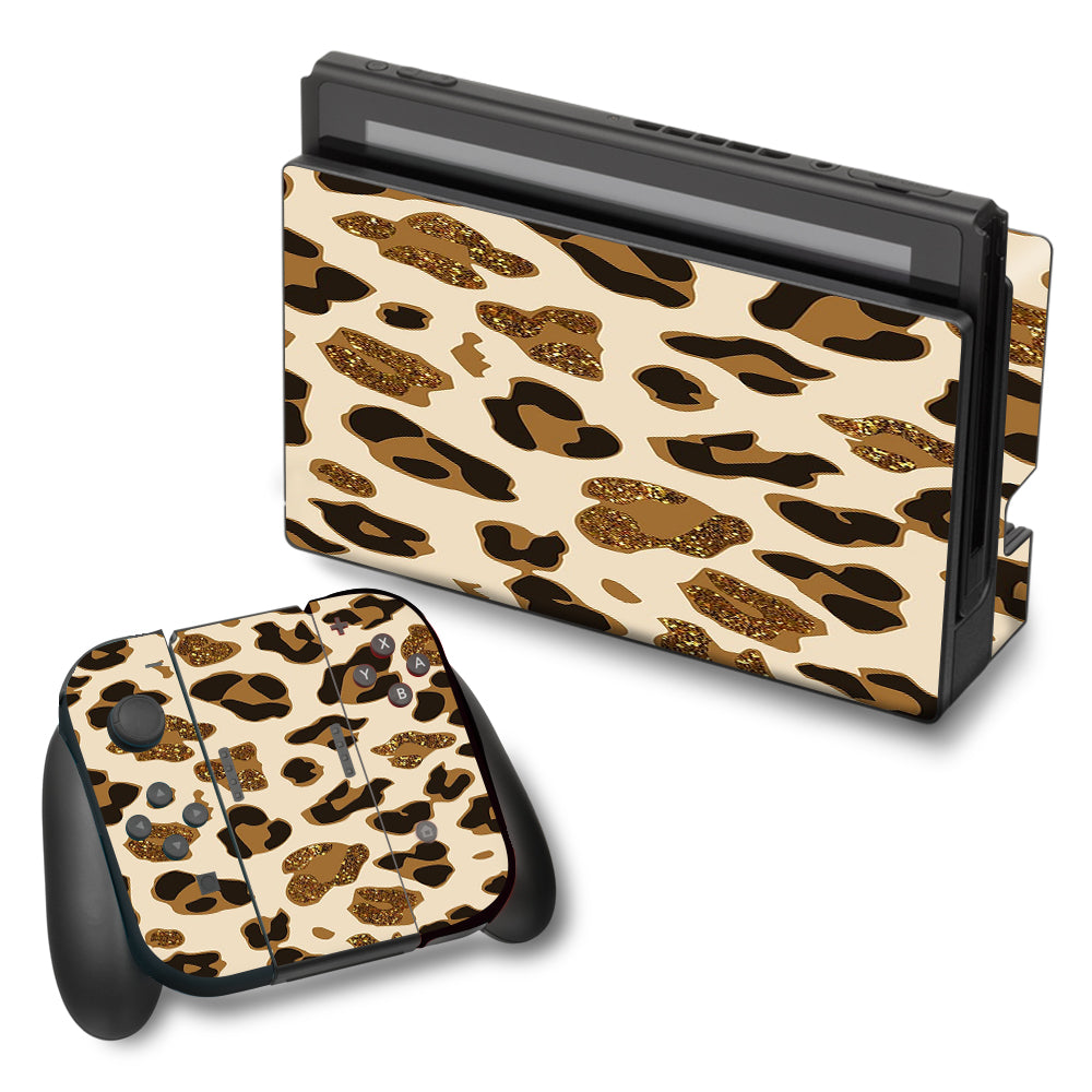  Brown Leopard Skin Pattern Nintendo Switch Skin