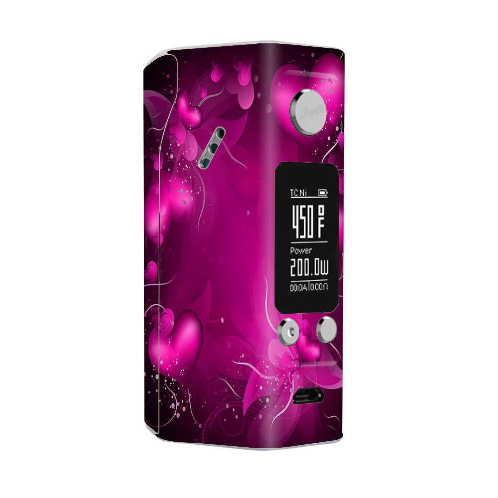  Pink Hearts Flowers Wismec Reuleaux RX200S Skin