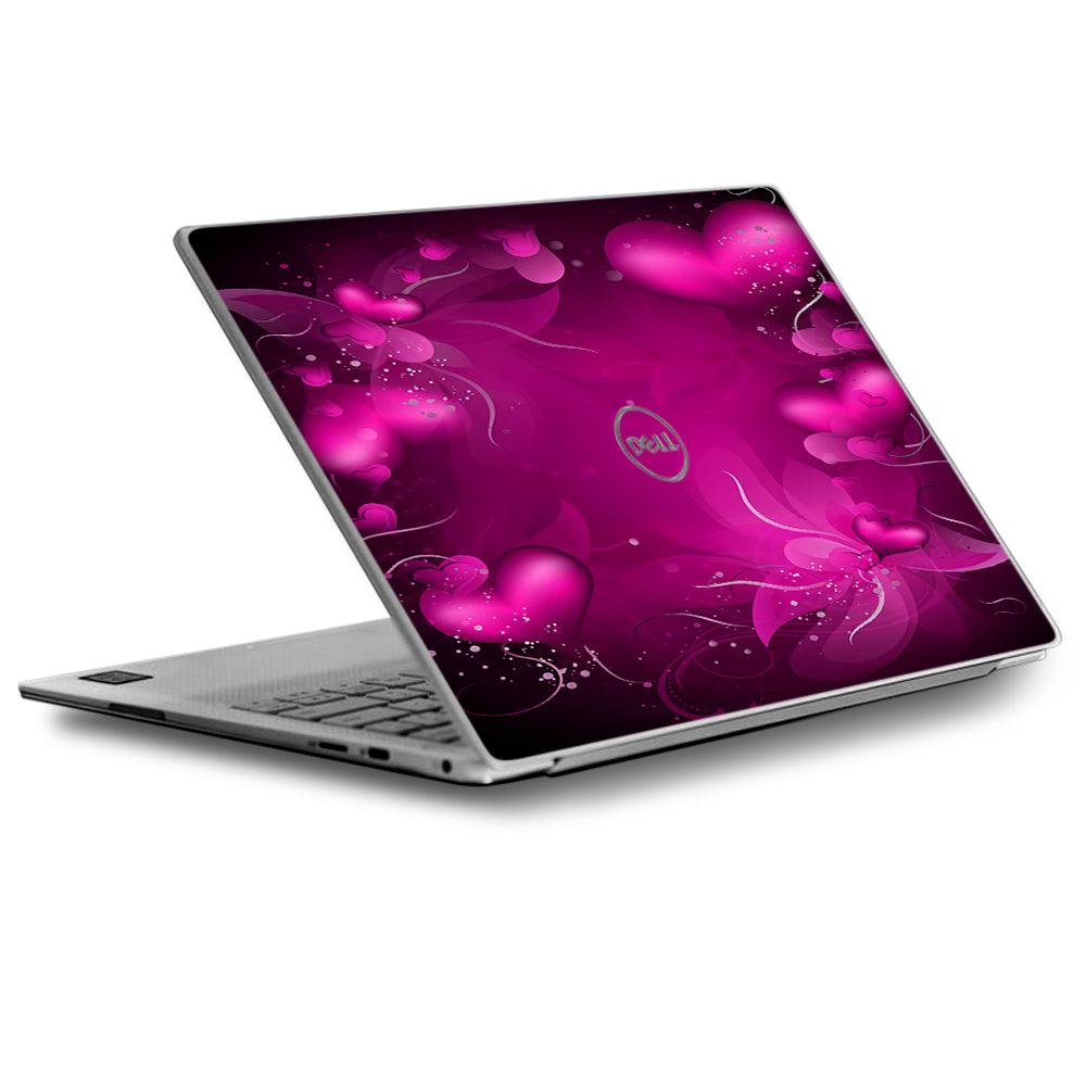  Pink Hearts Flowers Dell XPS 13 9370 9360 9350 Skin