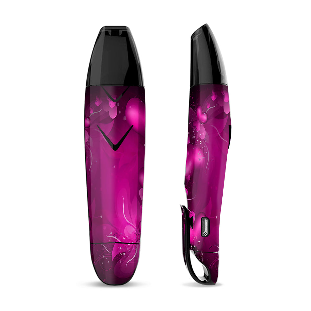 Skin Decal for Suorin Vagon  Vape / Pink Hearts Flowers