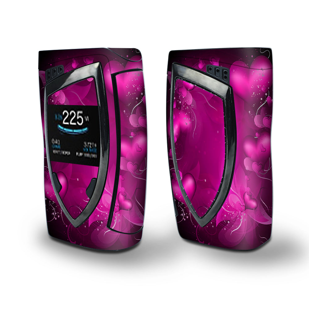 Skin Decal Vinyl Wrap for Smok Devilkin Kit 225w (includes TFV12 Prince Tank Skins) Vape Skins Stickers Cover / Pink Hearts Flowers