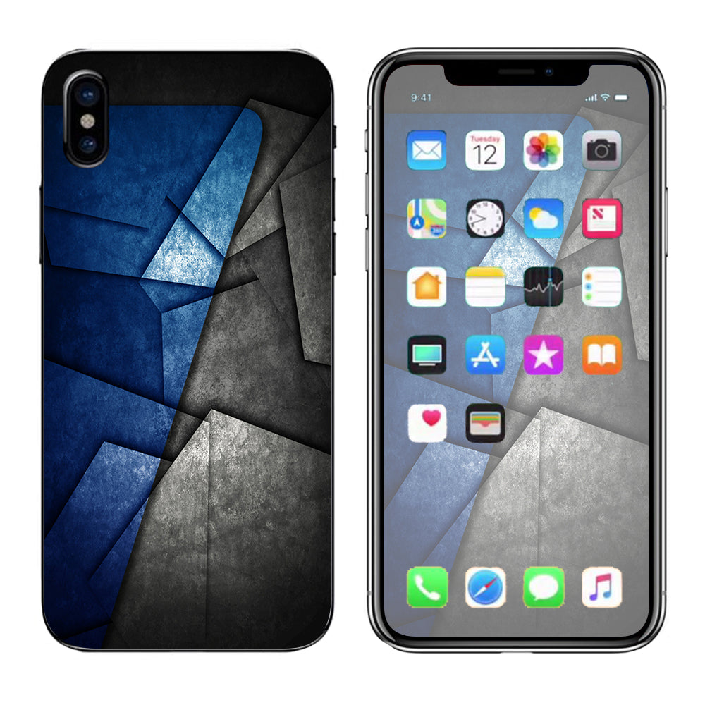  Abstract Panels Metal Apple iPhone X Skin