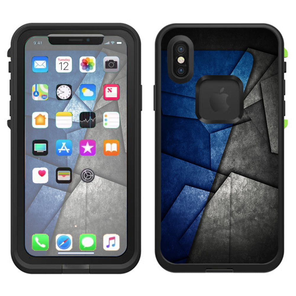  Abstract Panels Metal Lifeproof Fre Case iPhone X Skin