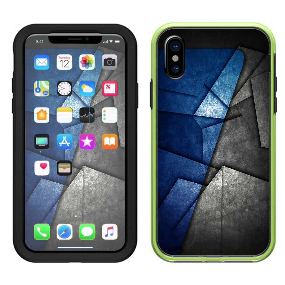  Abstract Panels Metal Lifeproof Slam Case iPhone X Skin