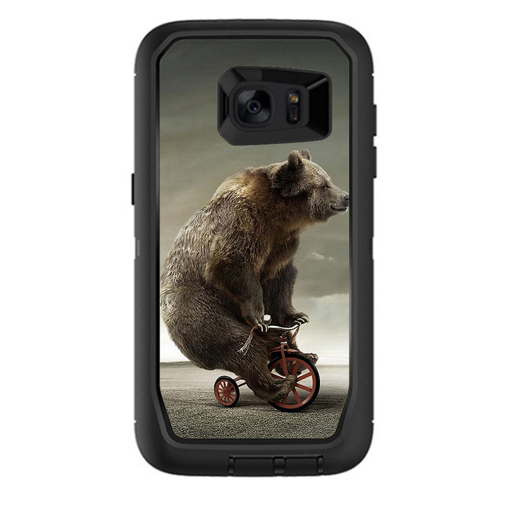  Bear Riding Tricycle Otterbox Defender Samsung Galaxy S7 Edge Skin
