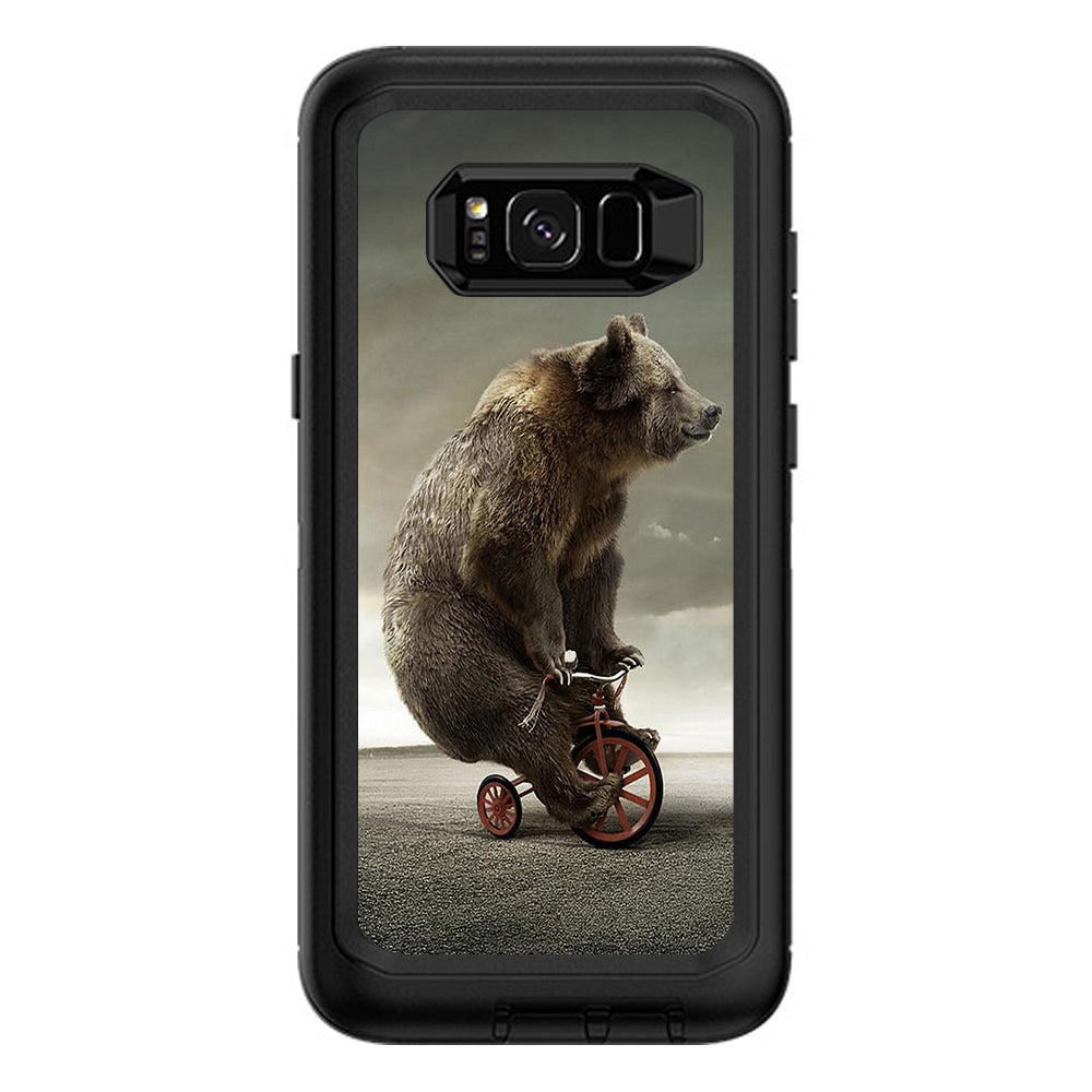  Bear Riding Tricycle Otterbox Defender Samsung Galaxy S8 Plus Skin