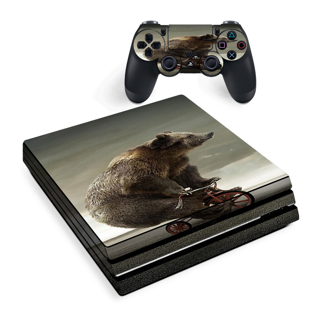 Bear Riding Tricycle Sony PS4 Pro Skin