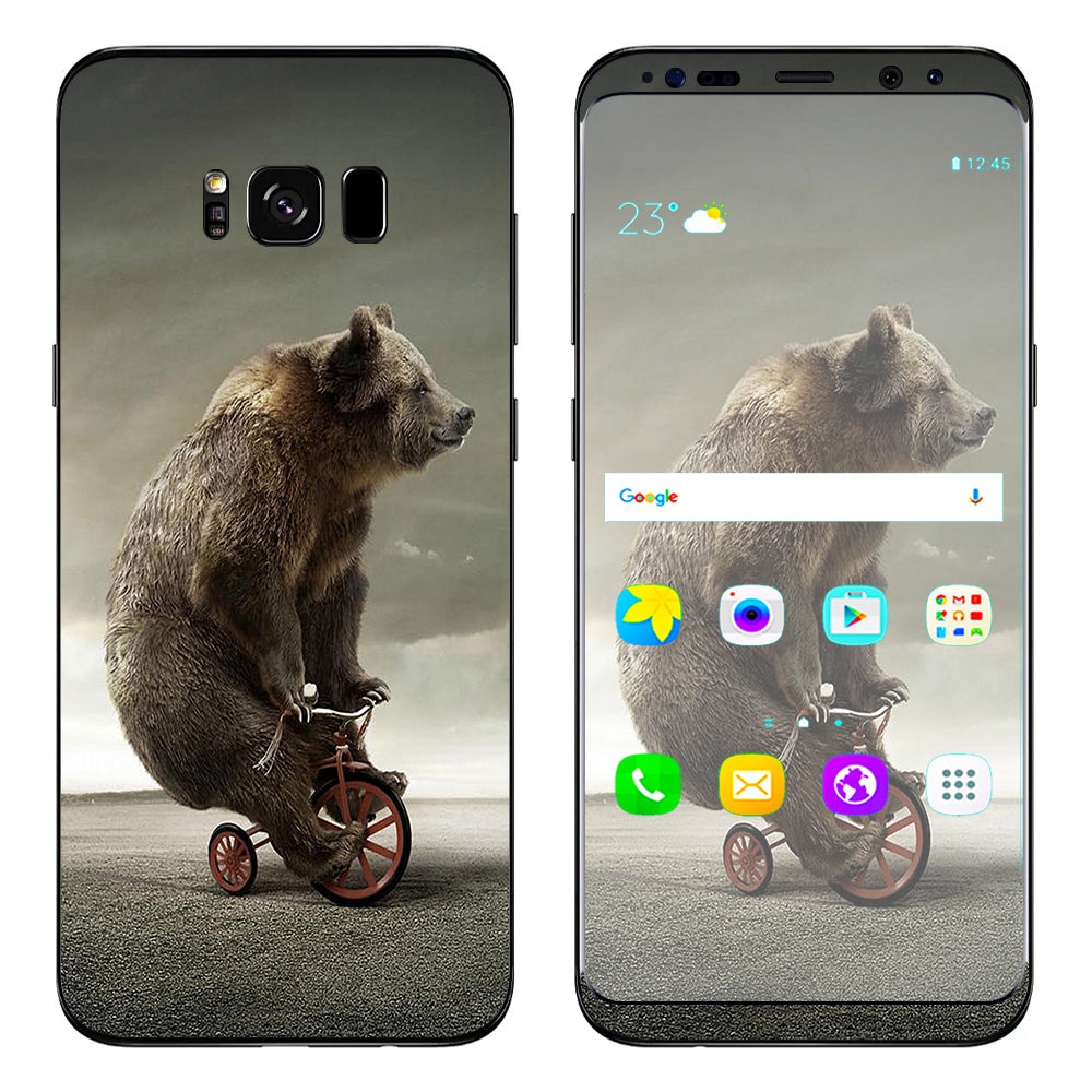  Bear Riding Tricycle Samsung Galaxy S8 Plus Skin