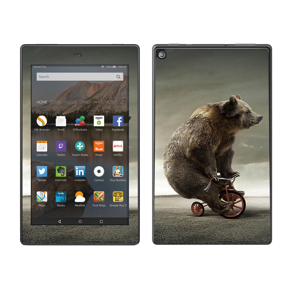  Bear Riding Tricycle Amazon Fire HD 8 Skin