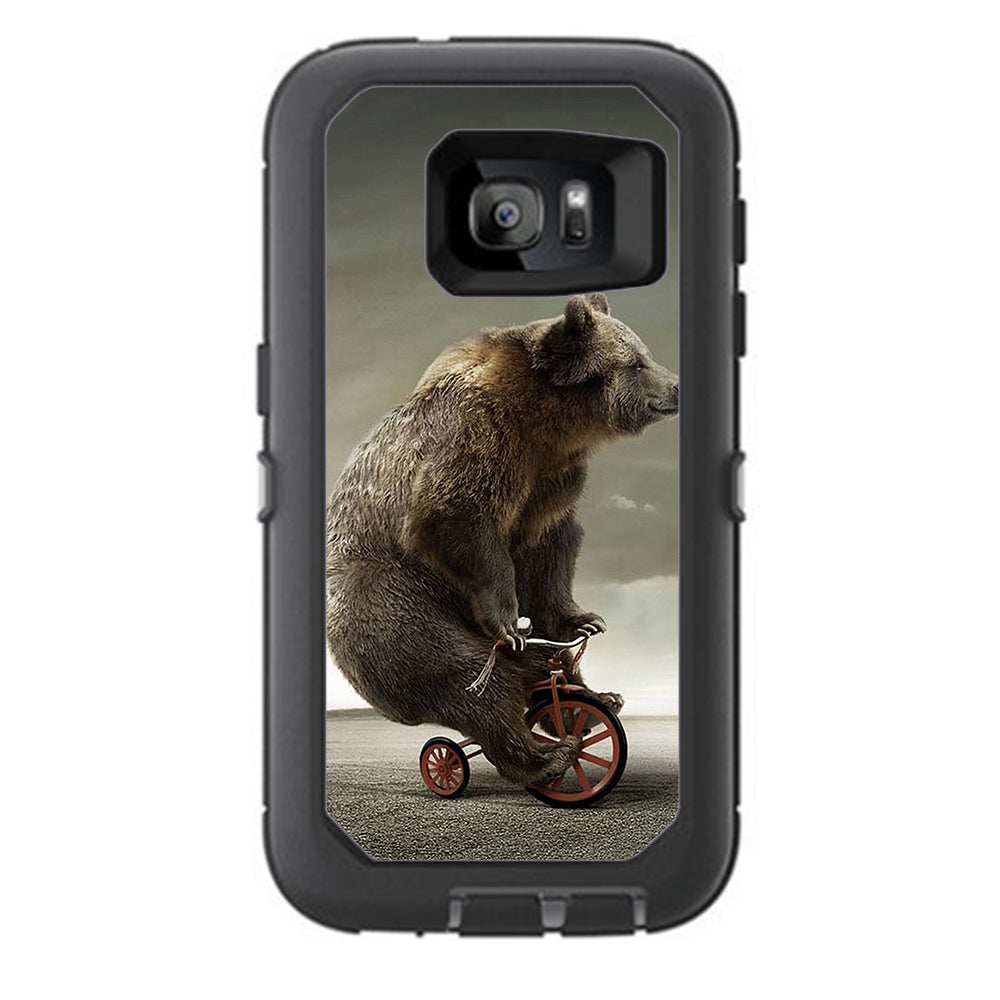  Bear Riding Tricycle Otterbox Defender Samsung Galaxy S7 Skin