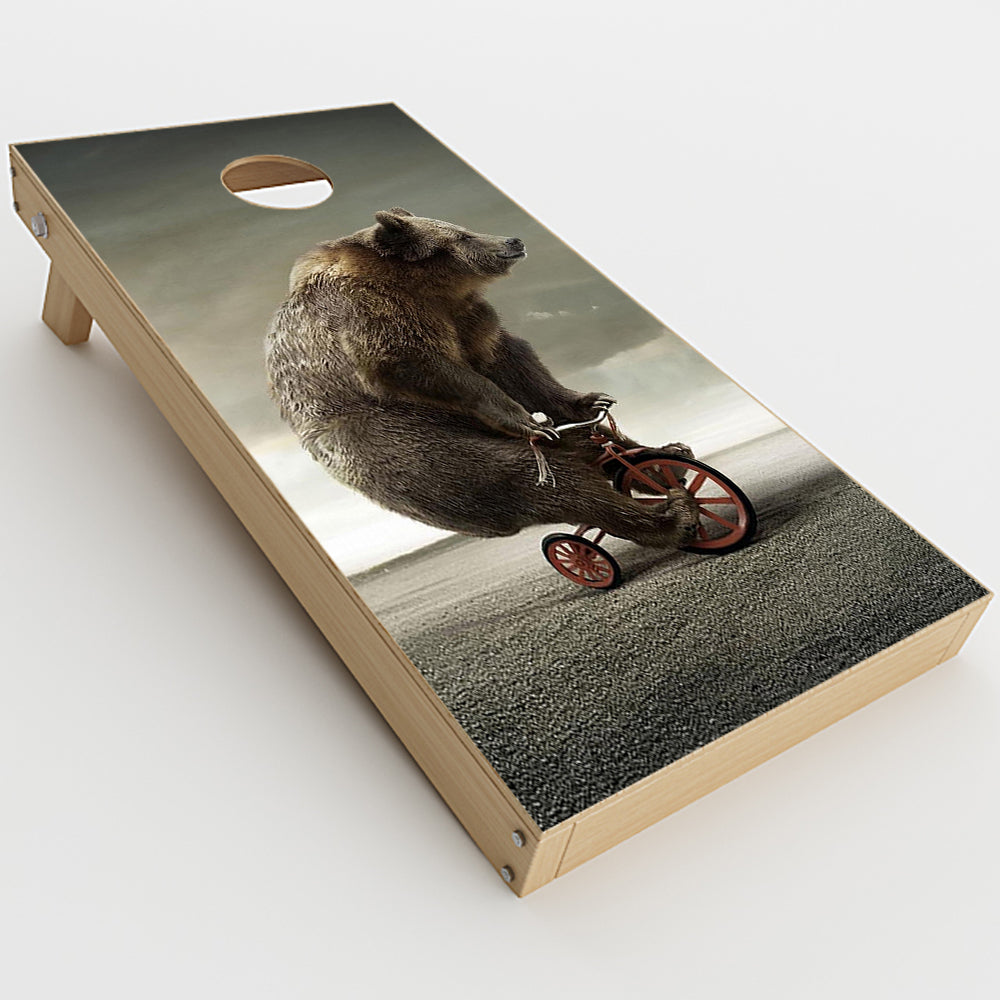  Bear Riding Tricycle Cornhole Game Boards  Skin